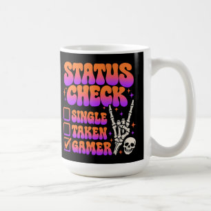 Mug Contrôle de statut humour de gamer pour les fans d