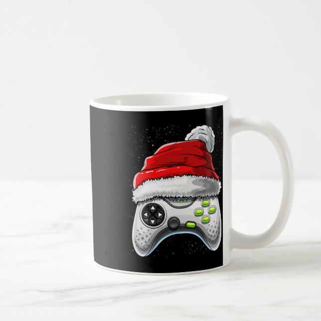 Mug Contrôleur de jeu Noël Santa Hat Gamer Gift Boy (Droite)