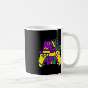 Mug Contrôleur de jeu vidéo Mardi Gras Jester Casquett
