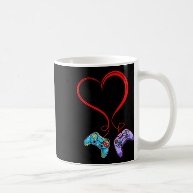 Mug Contrôleur de jeu vidéo Saint-Valentin pour joueur (Droite)