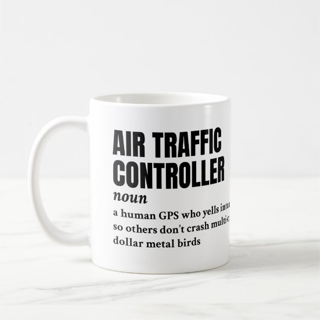 Mug Contrôleur de la circulation aérienne - Définition (Gauche)