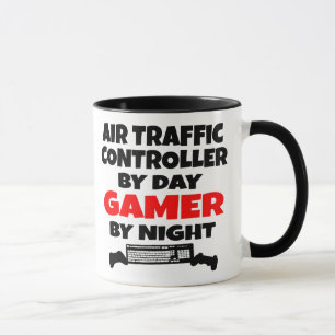Mug Contrôleur de la circulation aérienne Gamer