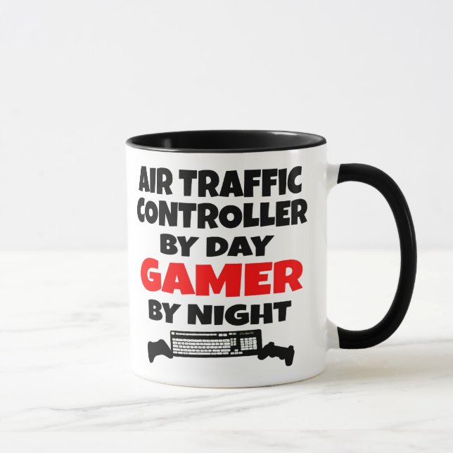 Mug Contrôleur de la circulation aérienne Gamer (Droite)