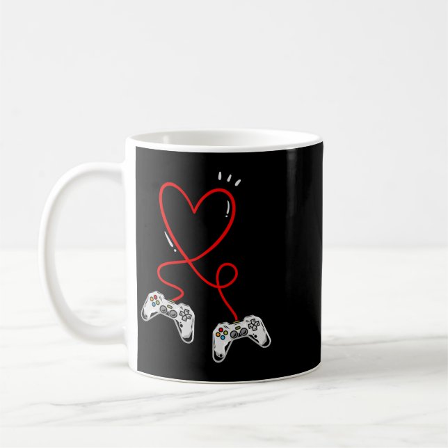 Mug Contrôleurs de la Saint-Valentin Cœur Jeu vidéo Jo (Gauche)