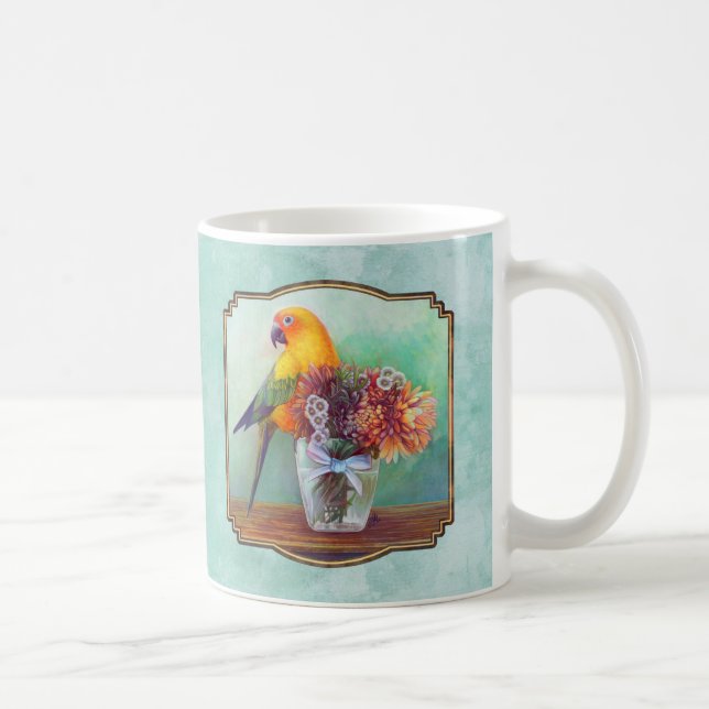 Mug Conure et fleurs de Sun (Droite)