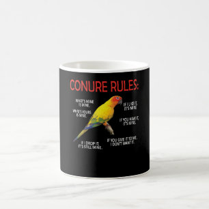 Mug Conure Propriétaire Conure Perroquet d'Oiseau Sole