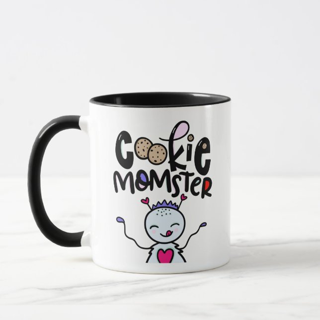 Mug Cookie Momster, dessiné à la main (Gauche)