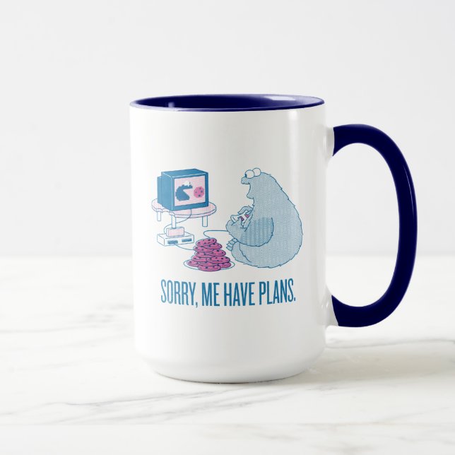 Mug Cookie Monster | Désolé, Me A des Plans (Droite)