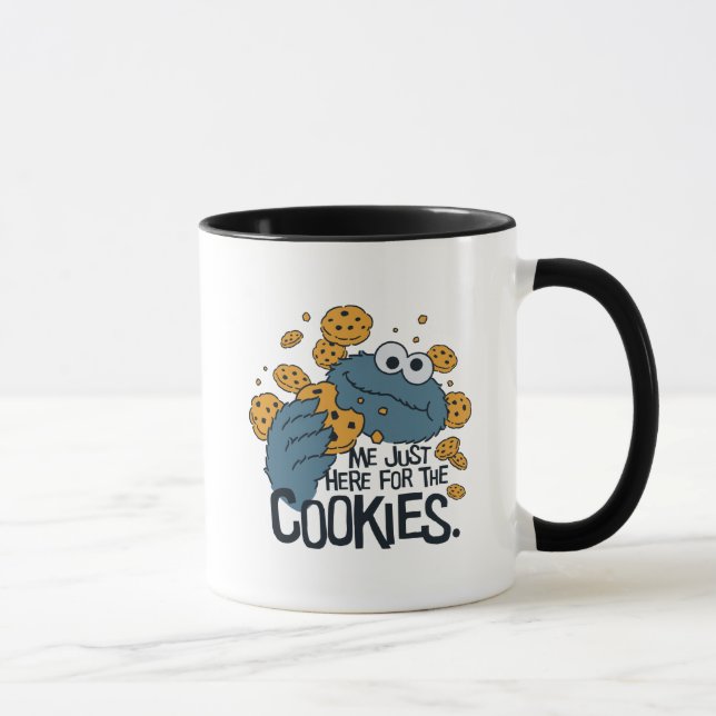 Mug Cookie Monster | Je suis juste ici pour les cookie (Droite)