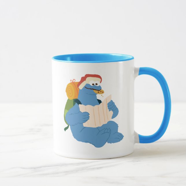 Mug Cookie Monster lisant une carte (Droite)