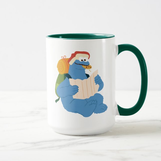 Mug Cookie Monster lisant une carte (Droite)