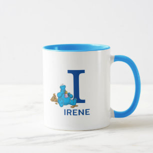 Mug Cookie Monster Manger Cookies Nom et monogramme I