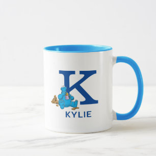Mug Cookie Monster Manger Cookies Nom et monogramme K