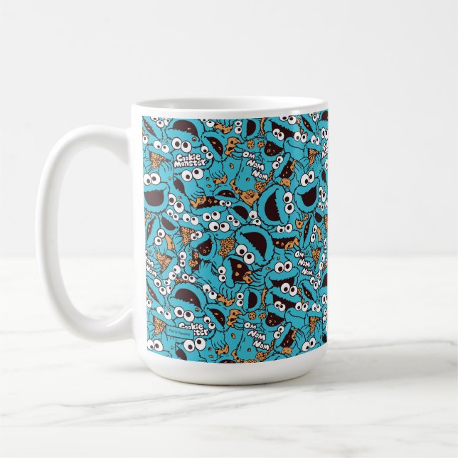 Mug Cookie Monster | Nom Nom Nom Motif (Gauche)