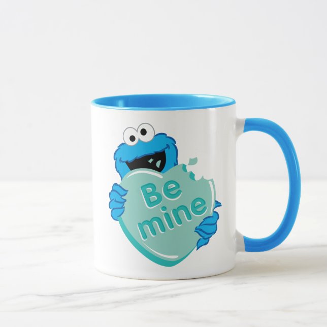 Mug Cookie Monster "Sois Mienne" Saint-Valentin Cœur B (Droite)
