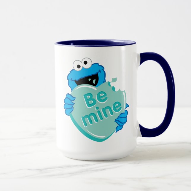 Mug Cookie Monster "Sois Mienne" Saint-Valentin Cœur B (Droite)