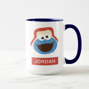 Mug Cookie Monster Woodland Face   Ajouter Votre Nom