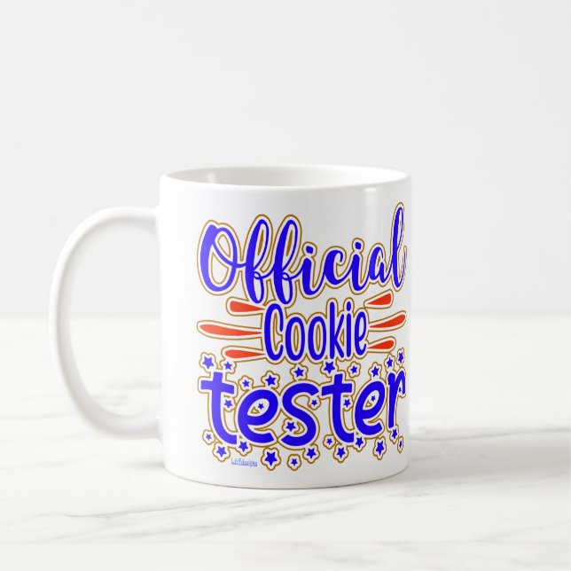 Mug COOKIE OFFICIEL TESTER gâteau amusant cadeau de fê (Gauche)