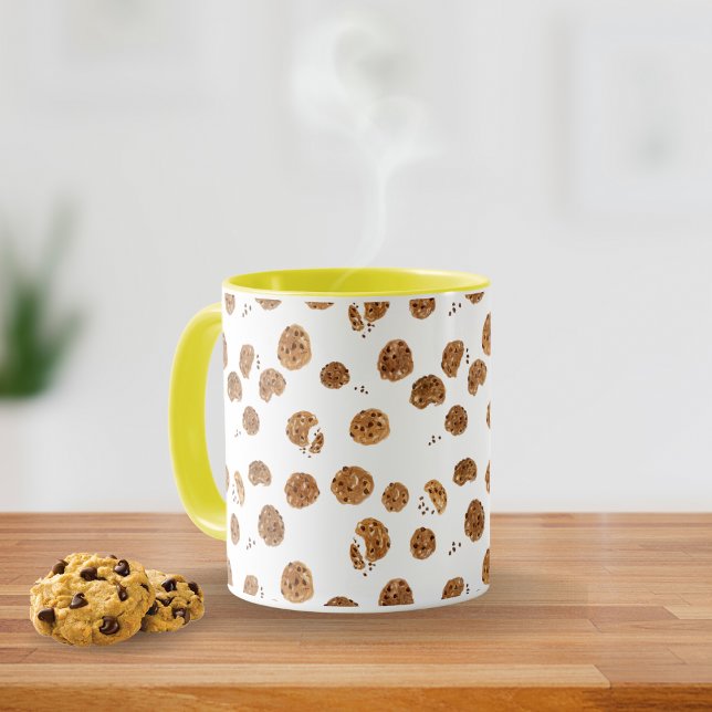 Mug Cookies aux pépites de chocolat à l'aquarelle (Créateur téléchargé)