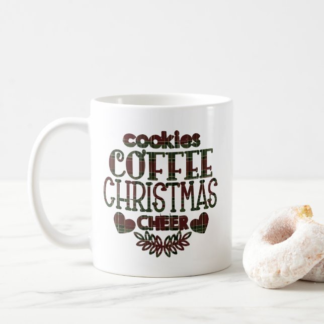 Mug Cookies Café Noël Soirée personnalisée Citation pe (Avec donut)