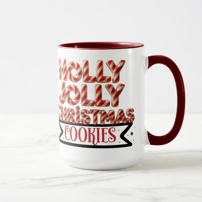 Mug Cookies de Noël Holly Jolly Grand-mère (Droite)
