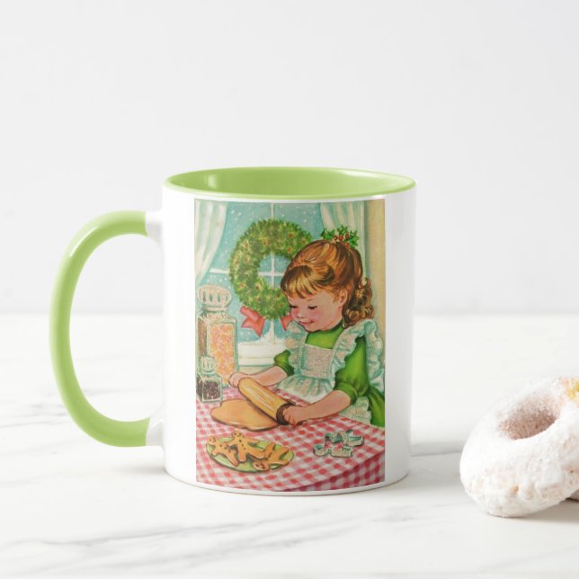 Mug Cookies de Noël millésime des années 1950 (Avec donut)