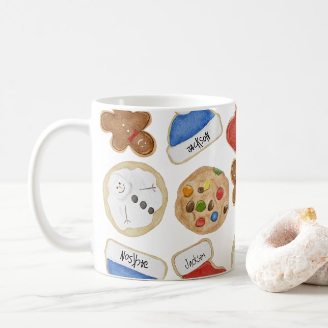 Mug Cookies de Noël Pain d'épice Nom de l'homme en noi (Avec donut)