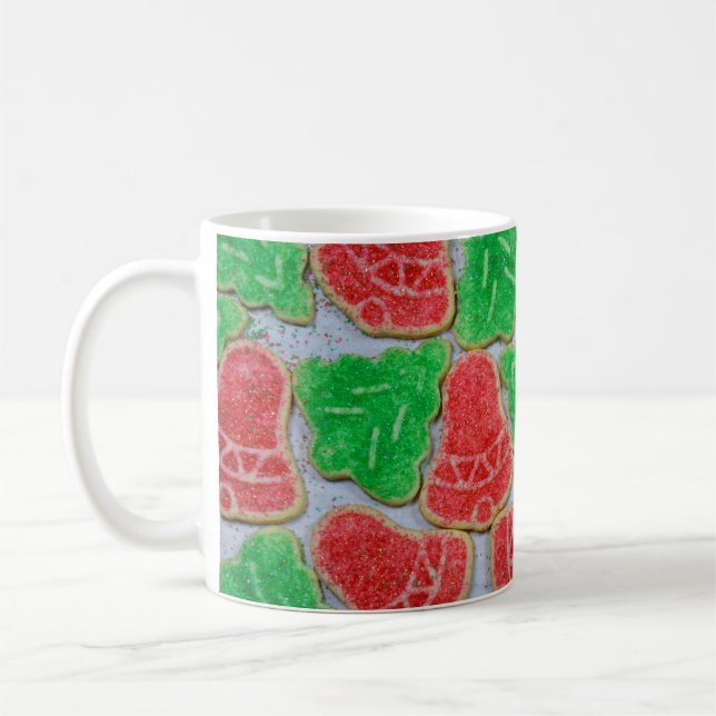 Mug Cookies de Noël rouges et verts (Gauche)