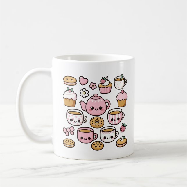 Mug Cookies kawaii et thé (Gauche)