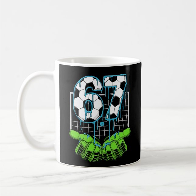 Mug Cool 67 Soccer Number Fire Ice Sports Power Style (Gauche)