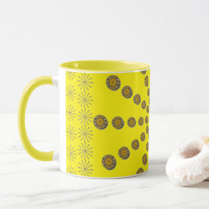 Mug Cool africain Sunflower Polka Dot Art Design d'imp