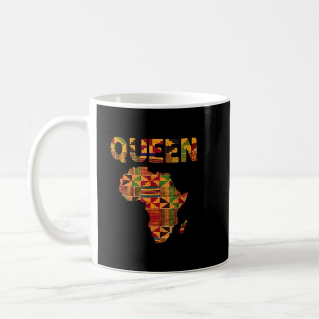 Mug Cool African Queen Art Kente Cloth Africa Ghana Ki (Gauche)