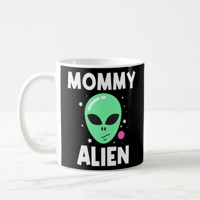Mug Cool Alien Pour Femmes Maman Green Head Galaxy Out (Gauche)