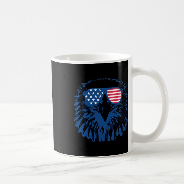 Mug Cool américain Drapeau Aigle 4 Juillet Patriotique (Droite)