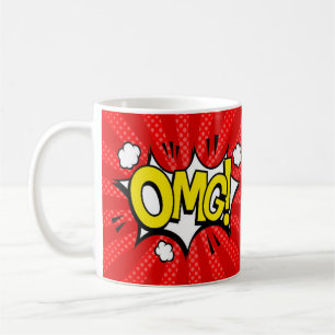 Mug Cool, amusant et coloré OMG (Oh Mon Dieu) Design
