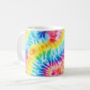 Mug Cool Aqua Rouge Bleu Jaune Orange Tie Dye