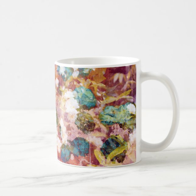 Mug Cool, art tendance de motif fleuri romantique (Droite)