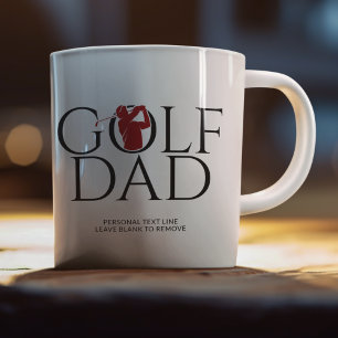 Mug Cool branché "GOLF DAD" Rouge