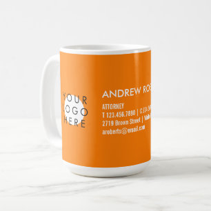 Mug Cool Bright Orange Moderne Votre Logo