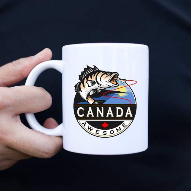 Mug Cool Canada Awesen Plein Air Pêche Crest (Créateur téléchargé)