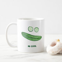 Cool comme Concombre "BE COOL" Funny Watercolor