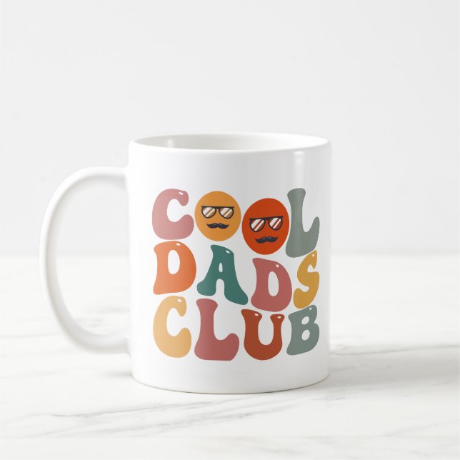 Mug Cool Dads Club Papa Fête des pères Retro Super (Gauche)