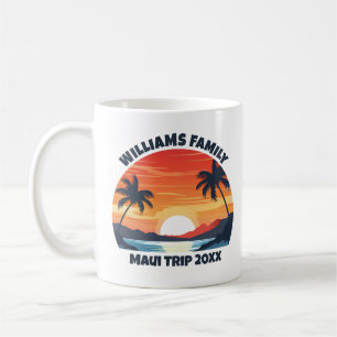 Mug Cool de voyage sur mesure Sunrise Palm Trees
