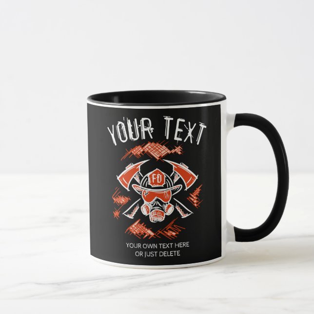Mug Cool du service des incendies de pompiers Modèle d (Droite)
