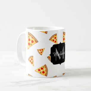 Mug Cool et amusante pizza tranches motif Monogram