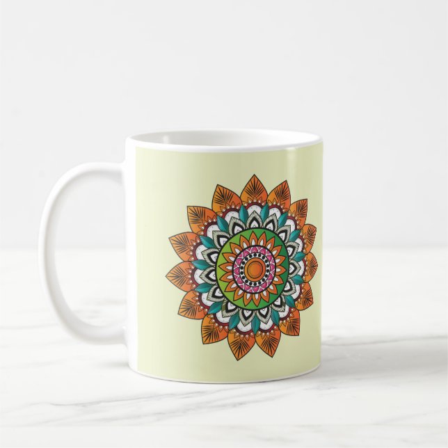 Mug Cool et coloré Mandala Motif (Gauche)
