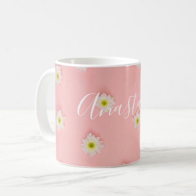 Mug Cool, Fleurs roses Extraordinaires (Devant gauche)