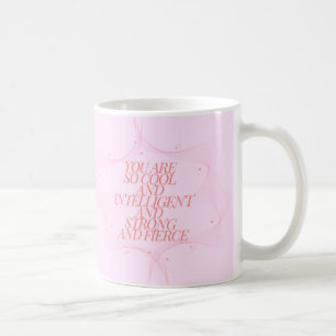 Mug Cool, Fort, Feu, Patron de fille, Inspirationnel