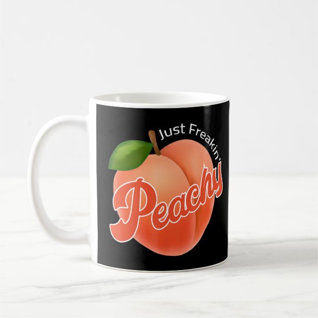 Mug Cool Fruit d'été Rétro Juste Peaché et le garder P (Gauche)