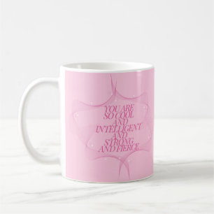Mug Cool, Intelligente, Forte, Féroce, Patronne, Rose